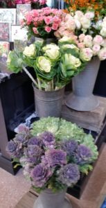 Ornamental Kale and Cabbage Flowers with Roses - What a Bouquet!
